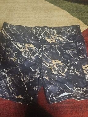 Constantly Varied Gear Black and Cream Marble Bike Shorts